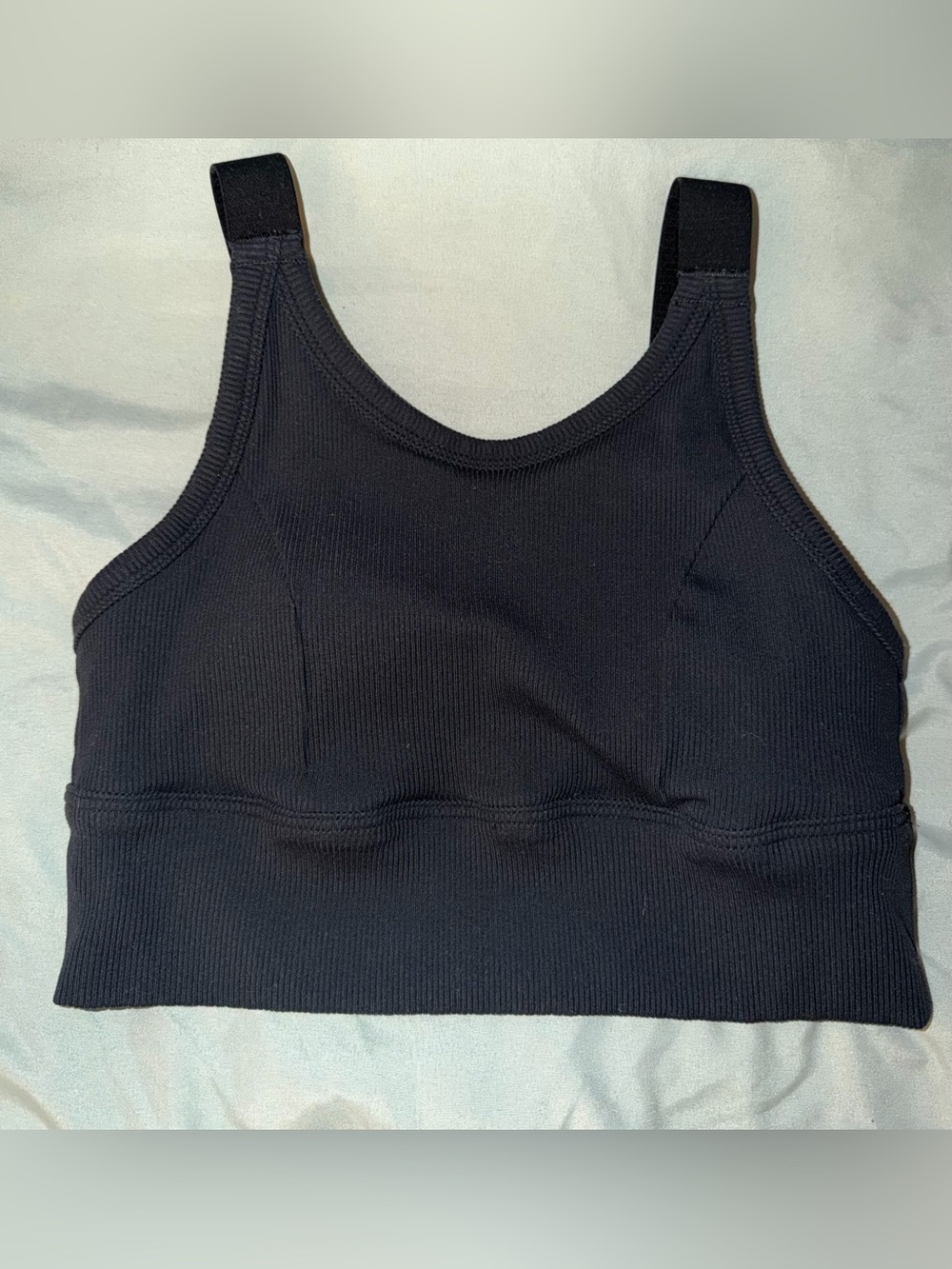 Offline by Aerie Ribbed Black Sports Bra